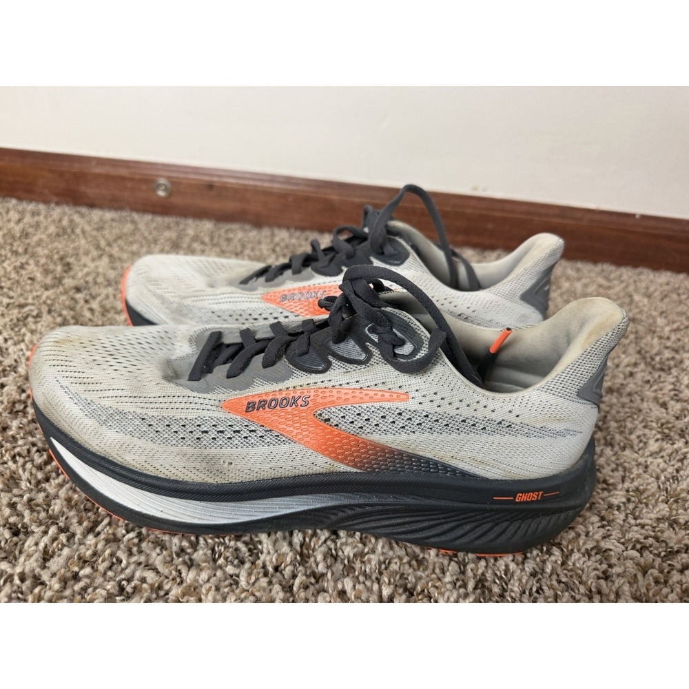 Brooks Ghost 17 Mens Size 10.5EE Gray Black Athletic Running Shoes Sneakers